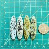 Large Mixed Surfboard Mixed Turquoise, Set of 4 Dimensions