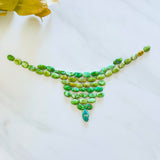 Small Lime Green Oval Sonoran Lime Turquoise, Set of 51 Background