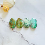 Large Mixed Oval Crescent Lake Variscite, Set of 4 Background