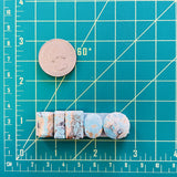 Medium Sky Blue Mixed Sand Hill Turquoise, Set of 5 Dimensions
