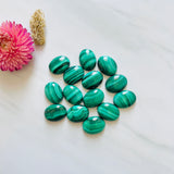 15x20mm Oval Malachite, Set of 1