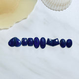 Small Deep Blue Mixed Lapis Lazuli, Set of 10 Background