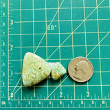 Large Mint Green Freeform Lone Mountain Turquoise, Set of 2 Dimensions