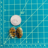 Medium Earth Brown Oval Treasure Mountain, Set of 2 Dimensions