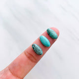 7x14mm Surfboard Green Egyptian, Set of 2