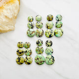Medium Lime Green Round Bamboo Mountain Turquoise, Set of 24 Background