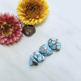 Large Sky Blue Mixed Golden Hills Turquoise, Set of 4 Background
