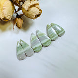 Large Lime Green Teardrop Green Serpentine Serpentine, Set of 6 Background