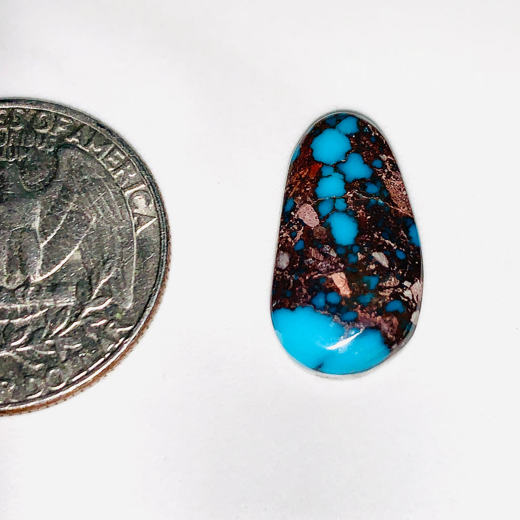 Medium Sky Blue Free form Bisbee Turquoise – Turquoise Moose