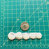 Medium White Round White Buffalo Dolomite, Set of 5 Dimensions