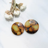 Large Royal Orange Round Treasure Mountain Turquoise, Set of 2 Background