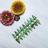 Medium Sea Green Shield Yungai Turquoise, Set of 18 Background