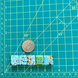 Medium Mixed Bar Mixed Turquoise, Set of 5 Dimensions