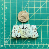 Large Faint Blue Barrel Wild Horse Turquoise, Set of 3 Dimensions