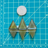 Large Swamp Green Triangle Rosarita, Set of 6 Dimensions