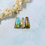 Large Mixed Trapezoid Mixed Turquoise, Set of 3 Background