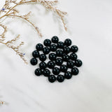 6x6mm Round Onyx, Set of 24