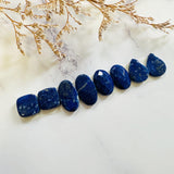Small Deep Blue Mixed Lapis Lazuli, Set of 8 Background