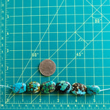 Medium Ocean Blue Nugget Yungai, Set of 6 Extra