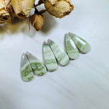 Large Lime Green Teardrop Green Serpentine Serpentine, Set of 6 Background