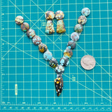 Medium Mixed Mixed Mixed Turquoise, Set of 20 Dimensions