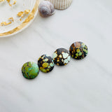 Medium Mixed Mixed Mixed Turquoise, Set of 4 Background