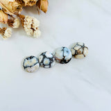 Medium White Round Purple Lavender Variscite, Set of 4 Background