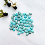 6x8mm Teardrop Green Egyptian, Set of 4