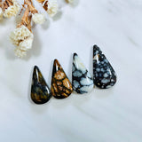 Large Mixed Teardrop Purple Lavender Variscite, Set of 4 Background