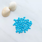 4x6mm Oval Sleeping Beauty Turquoise Cabochons, Set of 10