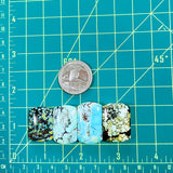 Large Mixed Barrel Mixed Turquoise, Set of 4 Dimensions