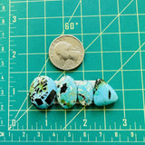 Medium Sky Blue Mixed Carico Lake Turquoise, Set of 4 Dimensions