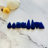 Small Deep Blue Mixed Lapis Lazuli, Set of 8 Background