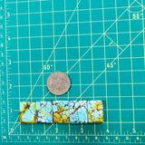 Medium Sky Blue Bar Treasure Mountain Turquoise, Set of 5 Dimensions