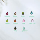 5x7mm Teardrop Tourmaline, Set of 2