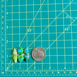 Small Mixed Teardrop Sonoran Blue Turquoise, Set of 6 Dimensions