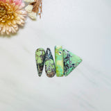 Medium Mint Green Mixed Crescent Lake Variscite, Set of 4 Background