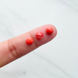 6x6mm Round Spiny Oyster, Set of 4