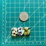 Medium Mixed Barrel Mixed Turquoise, Set of 3 Dimensions