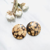 Large Earth Brown Round Treasure Mountain Turquoise, Set of 3 Background