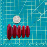 Large Red Surfboard Rosarita Turquoise, Set of 5 Dimensions