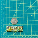 Large Royal Orange Square Wild Horse Turquoise, Set of 3 Dimensions