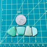 Large Mint Green Mixed Lucid Variscite, Set of 4 Dimensions