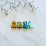 Large Mixed Freeform Mixed Turquoise, Set of 4 Background