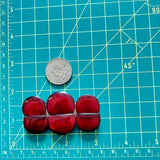 Large Red Half Moon Rosarita, Set of 6 Dimensions