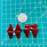 Medium Red Mixed Rosarita, Set of 8 Dimensions