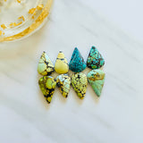 Medium Mixed Teardrop Mixed Turquoise, Set of 8 Background