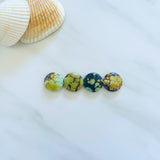 Medium Royal Orange Round Treasure Mountain Turquoise, Set of 4 Background