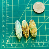 Large Mixed Surfboard Crescent Lake Variscite, Set of 3 Dimensions