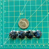 Medium Ocean Blue Round Yungai Turquoise, Set of 4 Dimensions